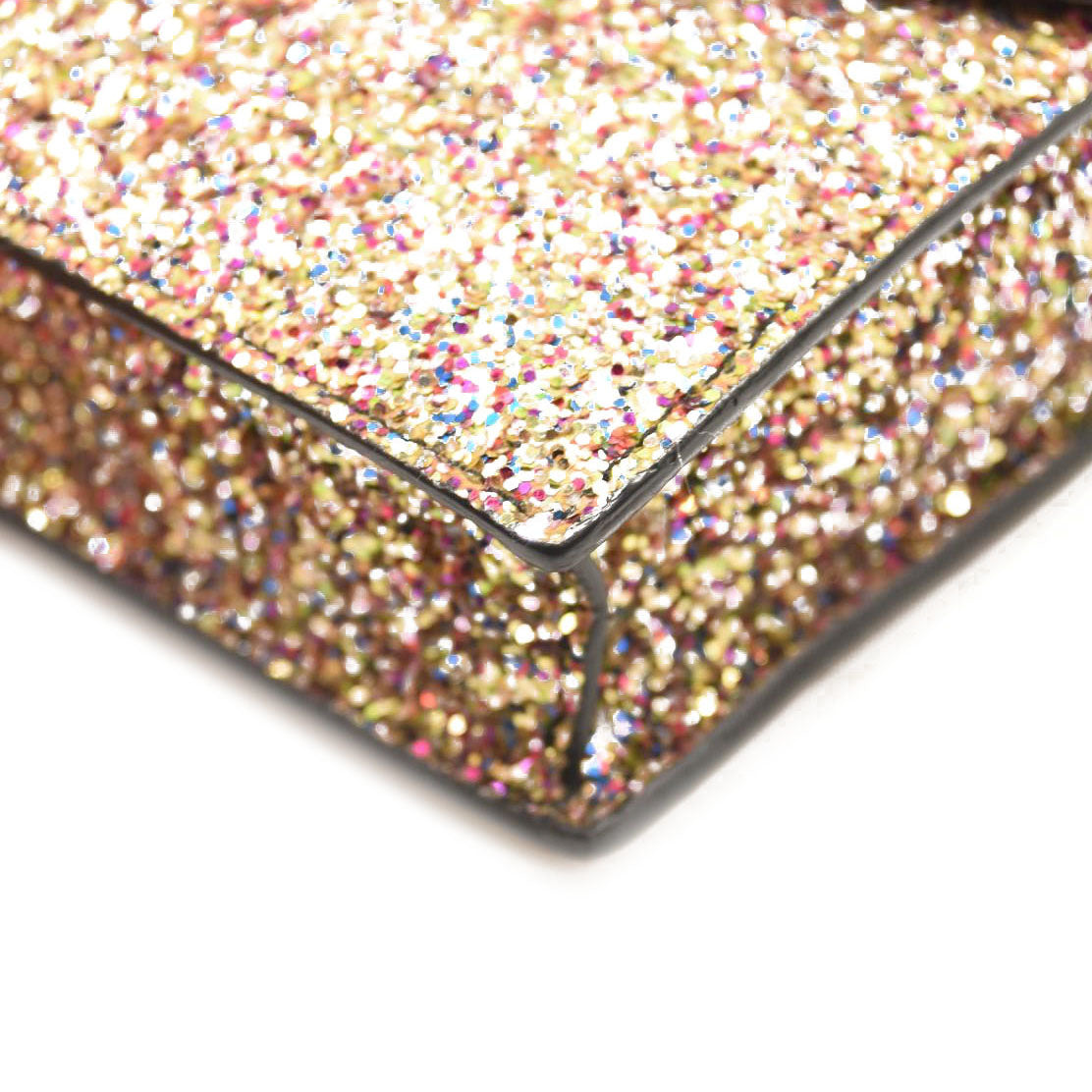 Saint Laurent Glitter Monogram Envelope Chain Wallet Multicolor