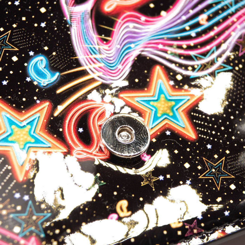 NEW Christian Louboutin Cabata Starlight Patent Leather Clutch Crossbody Chain