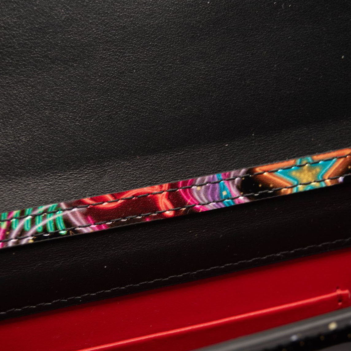 NEW Christian Louboutin Cabata Starlight Patent Leather Clutch Crossbody Chain