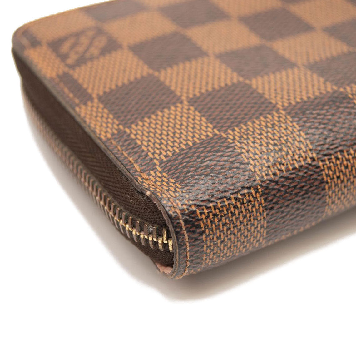 Louis Vuitton Damier Ebene Zippy Wallet Rose Ballerine