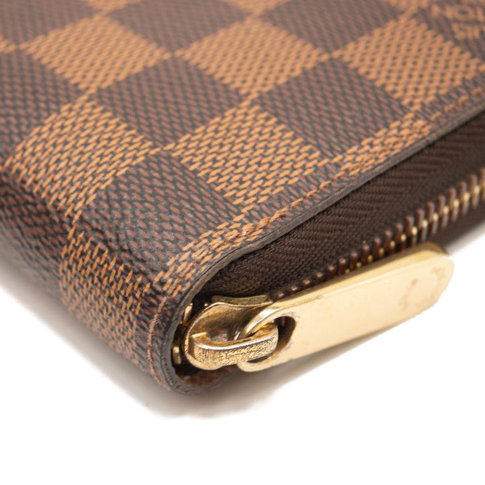 Louis Vuitton Damier Ebene Zippy Wallet Rose Ballerine