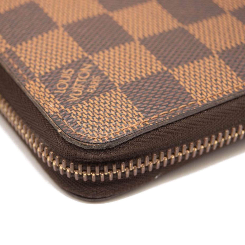 Louis Vuitton Damier Ebene Zippy Wallet Rose Ballerine
