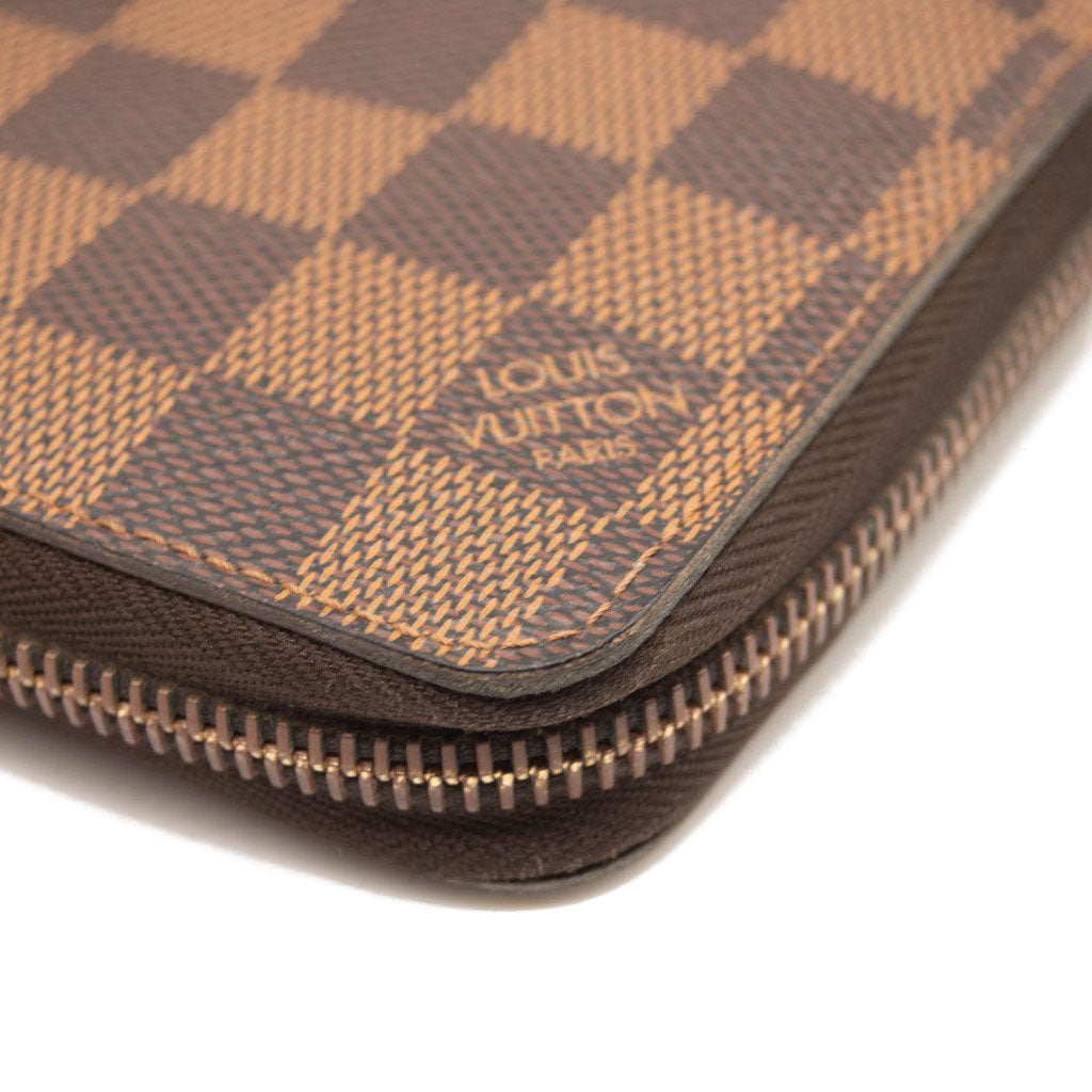 Louis Vuitton Damier Ebene Zippy Wallet Rose Ballerine