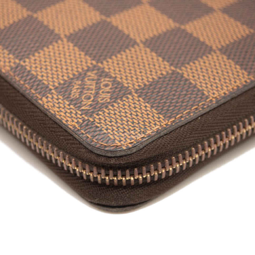Louis Vuitton Damier Ebene Zippy Wallet Rose Ballerine