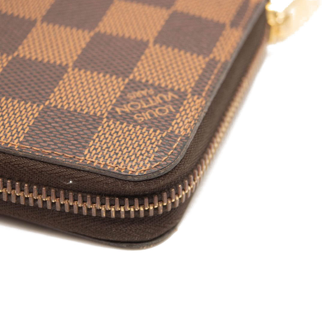Louis Vuitton Damier Ebene Zippy Wallet Rose Ballerine