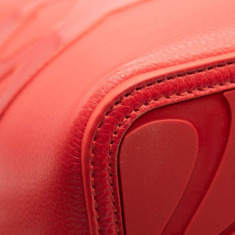 NEW Christian Louboutin Cabata Logo Calfskin Leather Tote Red