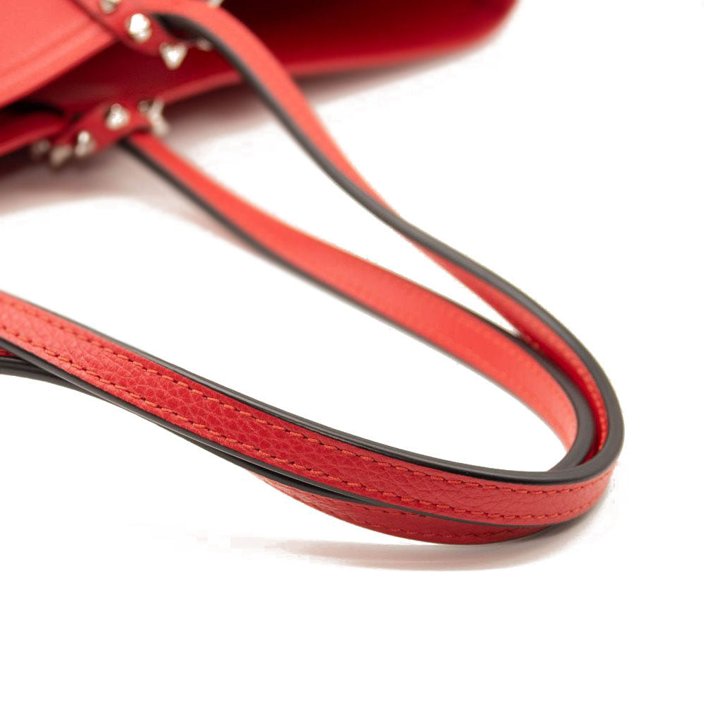 NEW Christian Louboutin Cabata Logo Calfskin Leather Tote Red