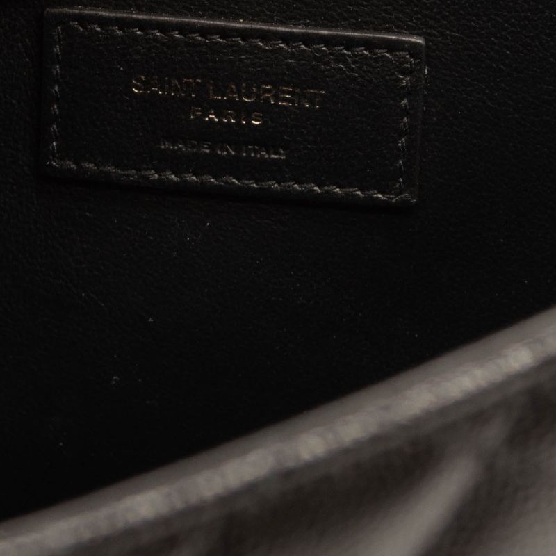 NEW $3050 Saint Laurent Medium Envelope Chain Shoulder Bag Black Noir Mixed Matelasse