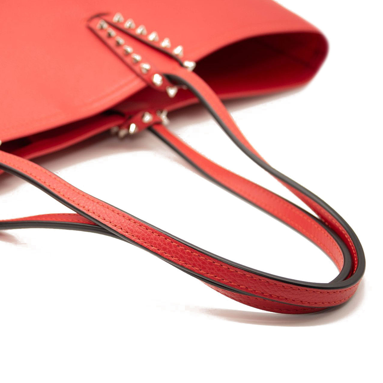 NEW Christian Louboutin Cabata Logo Calfskin Leather Tote Red