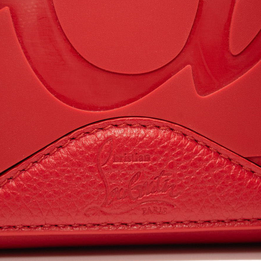 NEW Christian Louboutin Cabata Logo Calfskin Leather Tote Red