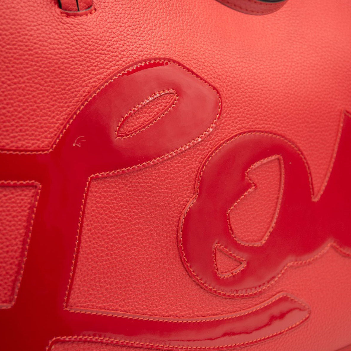 NEW Christian Louboutin Cabata Logo Calfskin Leather Tote Red