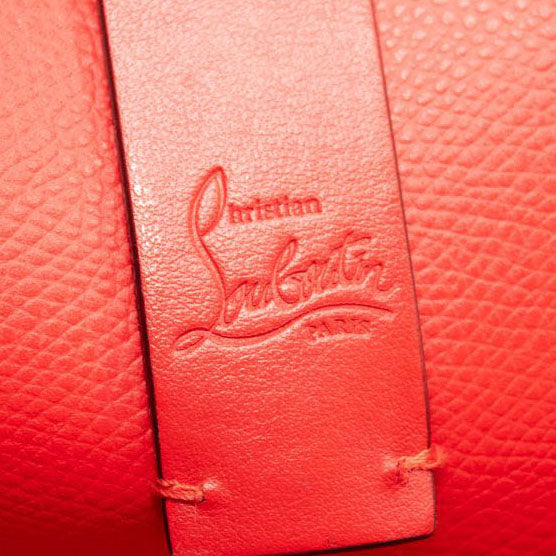 NEW Christian Louboutin Cabata Logo Calfskin Leather Tote Red