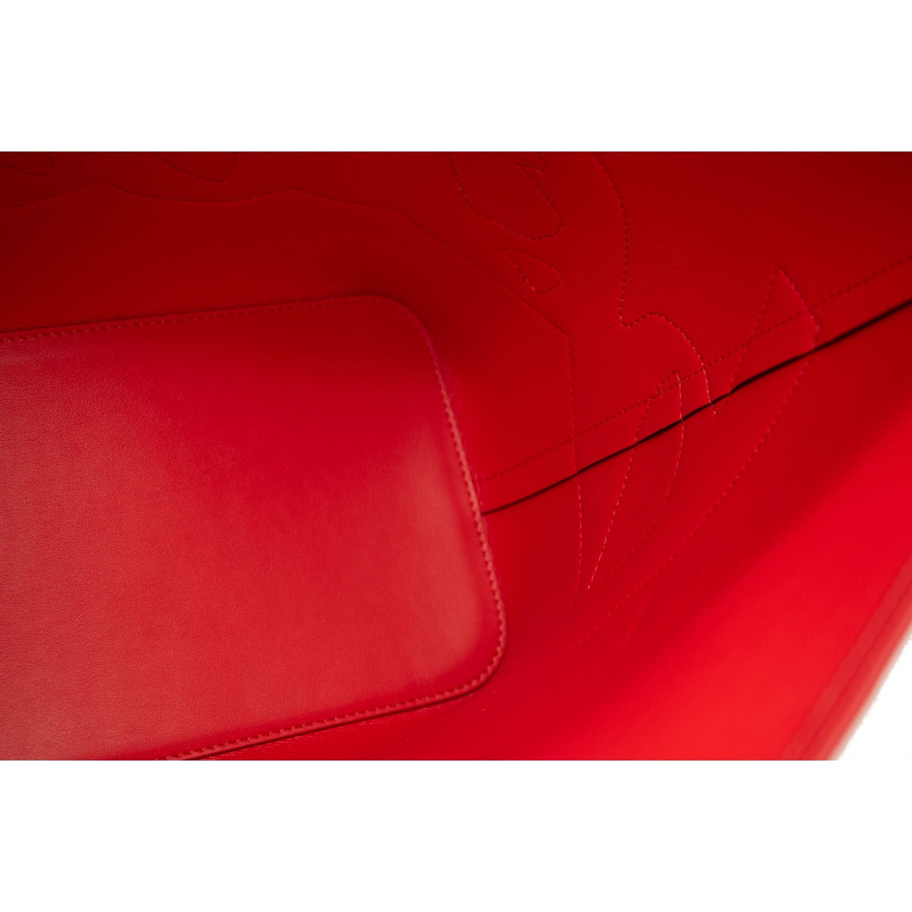 NEW Christian Louboutin Cabata Logo Calfskin Leather Tote Red