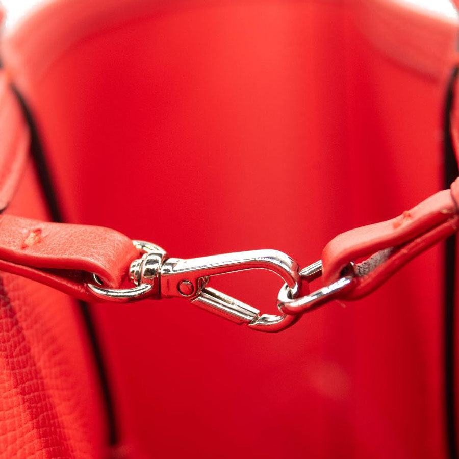 NEW Christian Louboutin Cabata Logo Calfskin Leather Tote Red