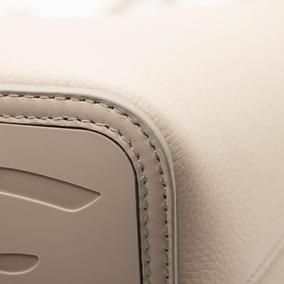 NEW Christian Louboutin Cabata Studded Leather Tote Goose Grey