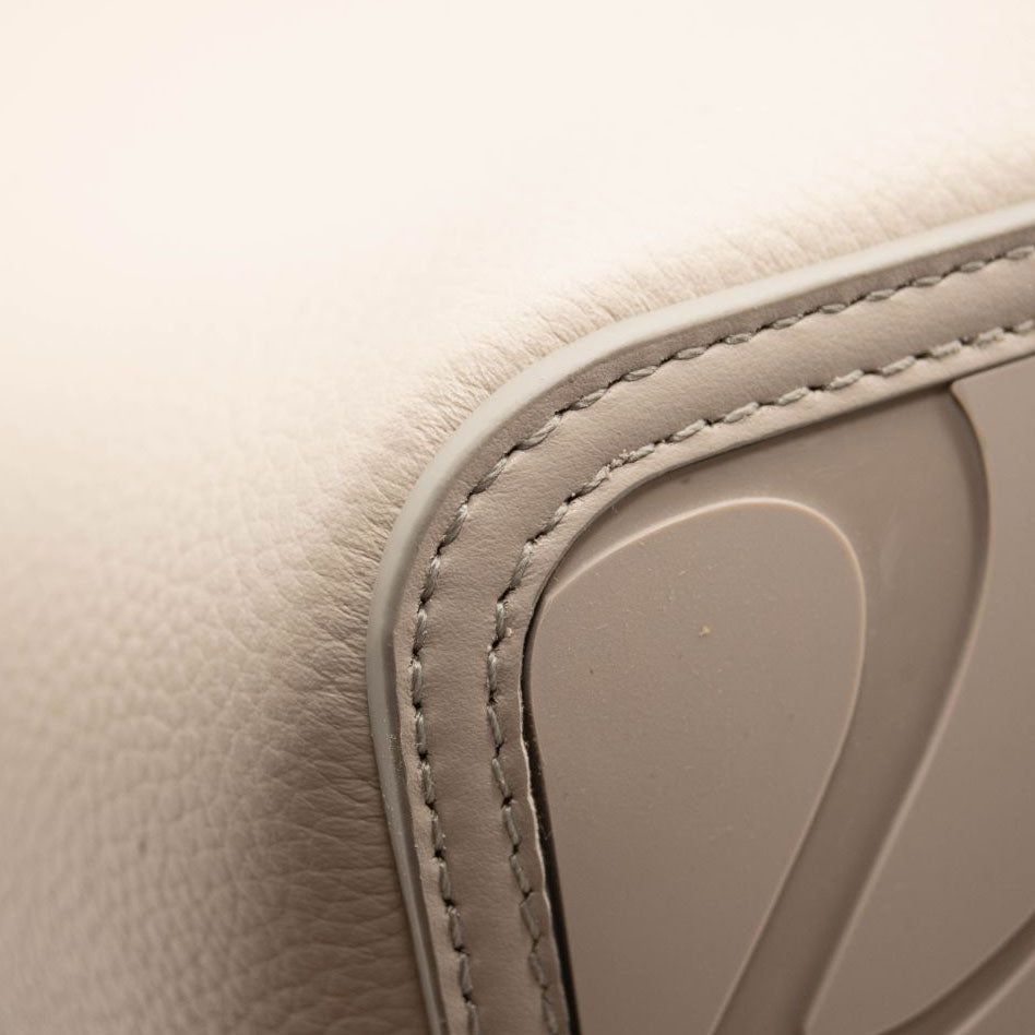 NEW Christian Louboutin Cabata Studded Leather Tote Goose Grey