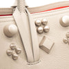 NEW Christian Louboutin Cabata Studded Leather Tote Goose Grey