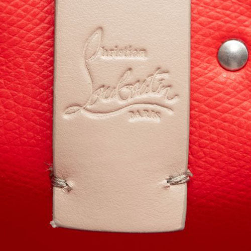 NEW Christian Louboutin Cabata Studded Leather Tote Goose Grey