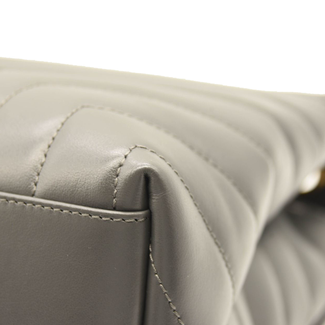 NEW SAINT LAURENT Calfskin Y Quilted Monogram Medium Loulou Chain Satchel Storm