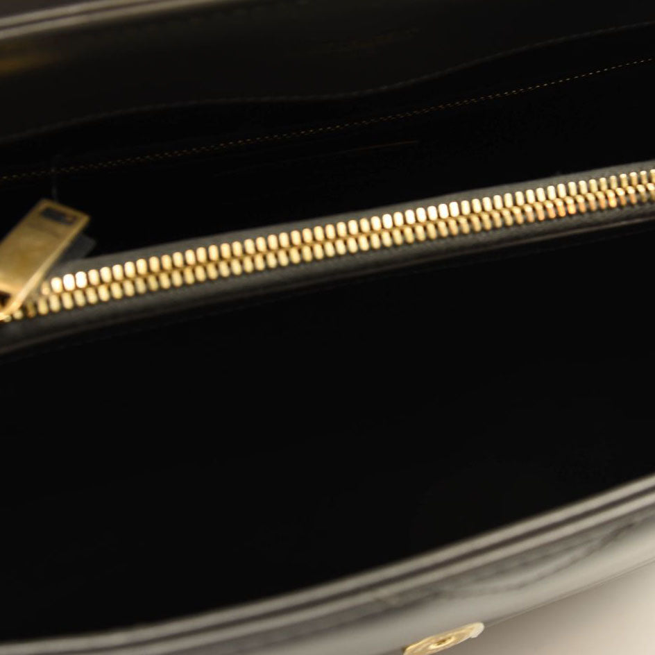 NEW SAINT LAURENT Calfskin Y Quilted Monogram Medium Loulou Chain Satchel Storm