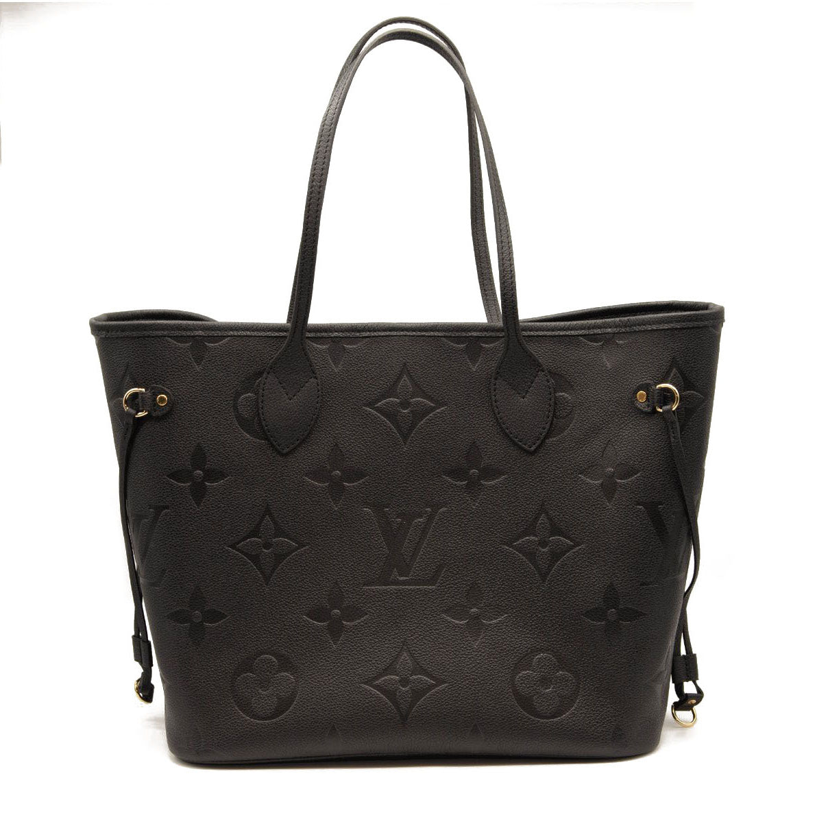 USED LOUIS VUITTON Empreinte Monogram Giant Neverfull MM Black Microchipped