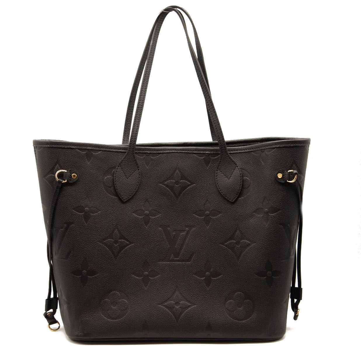 USED LOUIS VUITTON Empreinte Monogram Giant Neverfull MM Black Microchipped