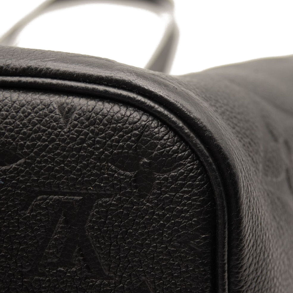 USED LOUIS VUITTON Empreinte Monogram Giant Neverfull MM Black Microchipped