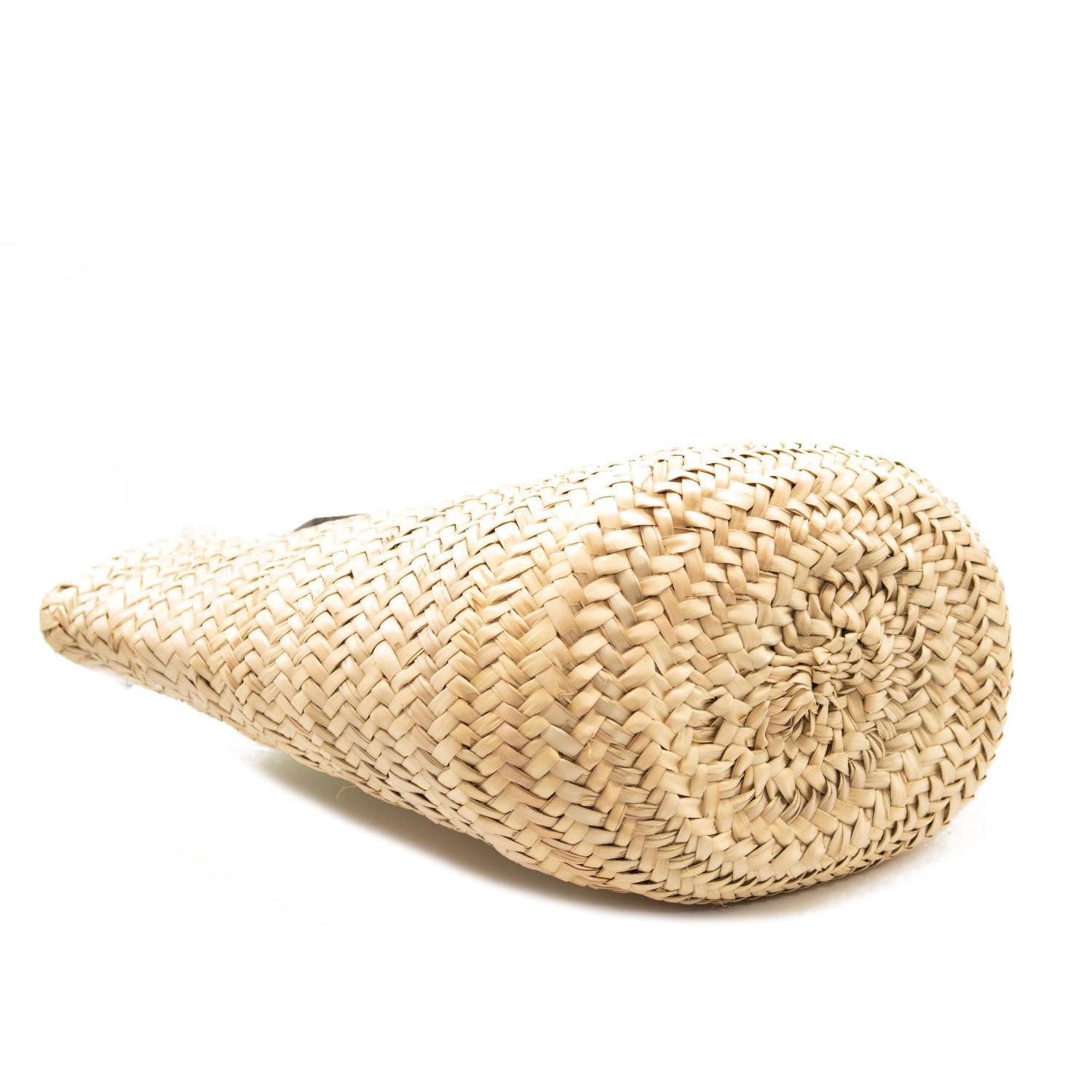 NEW CHRISTIAN LOUBOUTIN Woven Straw Loubishore Tote Studio Green