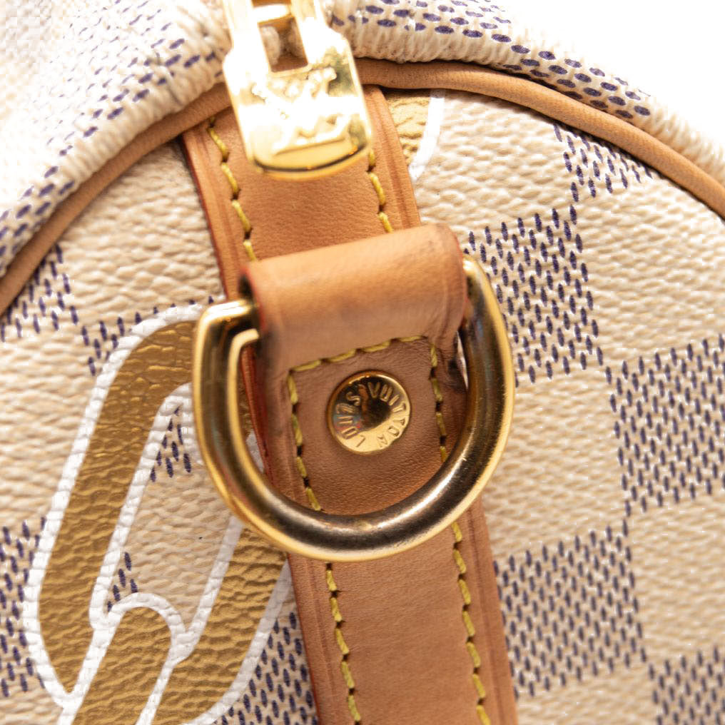 LOUIS VUITTON Damier Azur Nautical Speedy Bandouliere 25