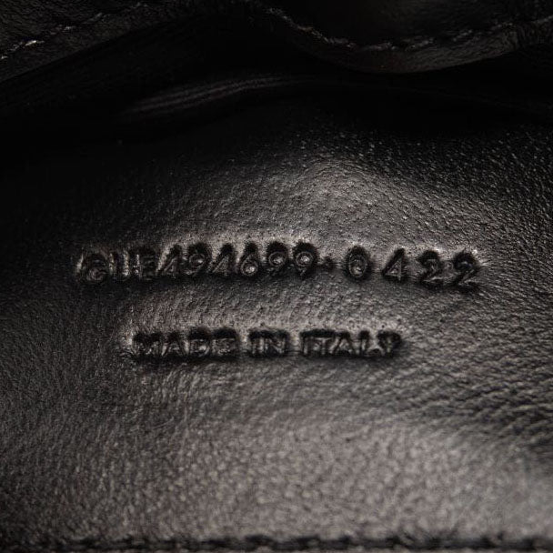 NEW SAINT LAURENT Calfskin Y Quilted Monogram Monochrome Small Loulou Chain Satchel Black