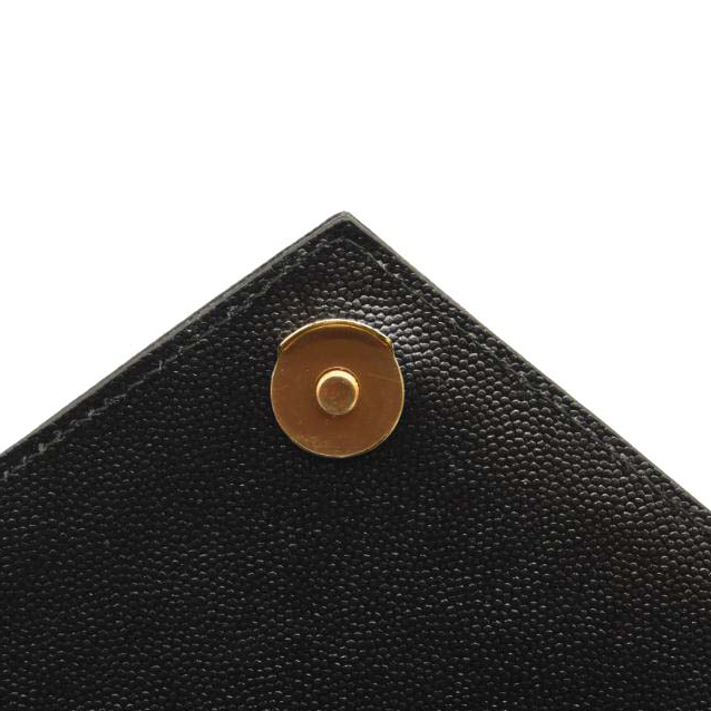 NEW SAINT LAURENT Grain De Poudre Textured Mixed Matelasse Triquilt Medium Monogram Satchel Black