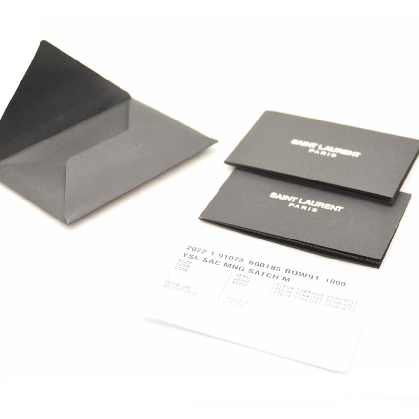 NEW SAINT LAURENT Grain De Poudre Textured Mixed Matelasse Triquilt Medium Monogram Satchel Black