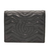 Gucci Calfskin Matelasse GG Marmont Card Case Wallet Black