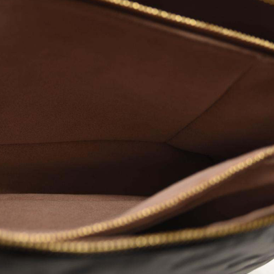 Used Louis Vuitton Lambskin Embossed Monogram Coussin PM Black