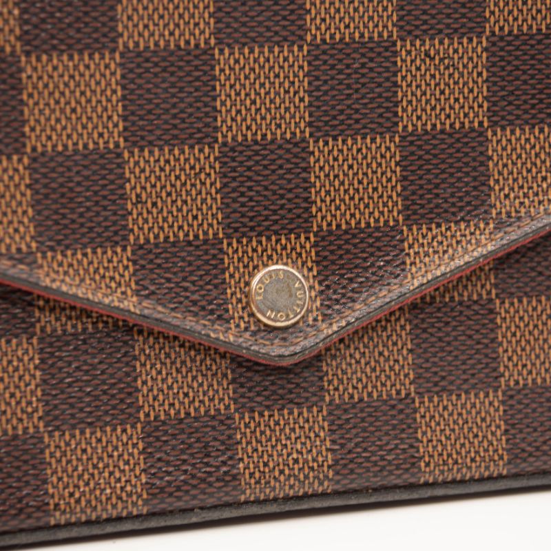 Louis Vuitton Damier Ebene Pochette Felicie Chain Wallet