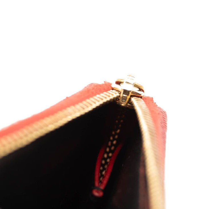 Saint Laurent Grain De Poudre Matelasse Chevron Monogram Compact Zip Around Wallet