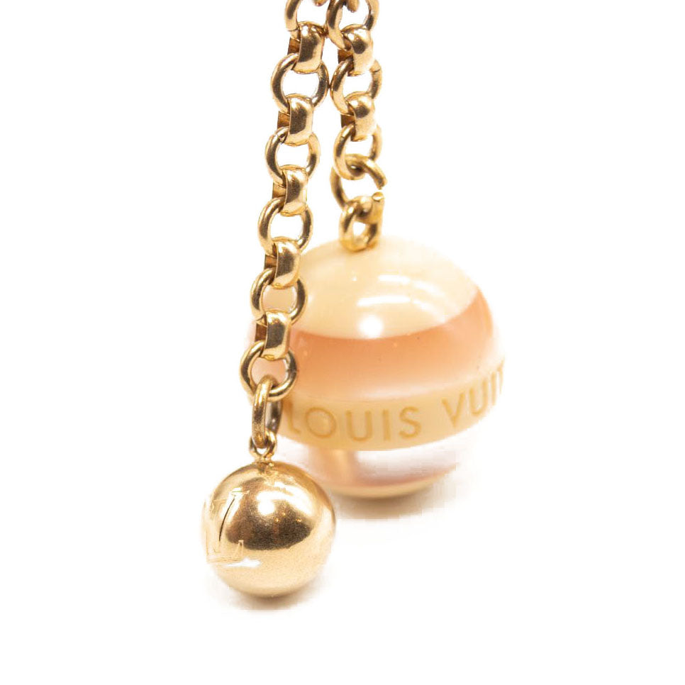Louis Vuitton Monogram Ball Key Chain Peach Pink