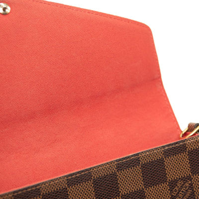 MI5128 Louis Vuitton Damier Ebene Pochette Felicie Chain Wallet