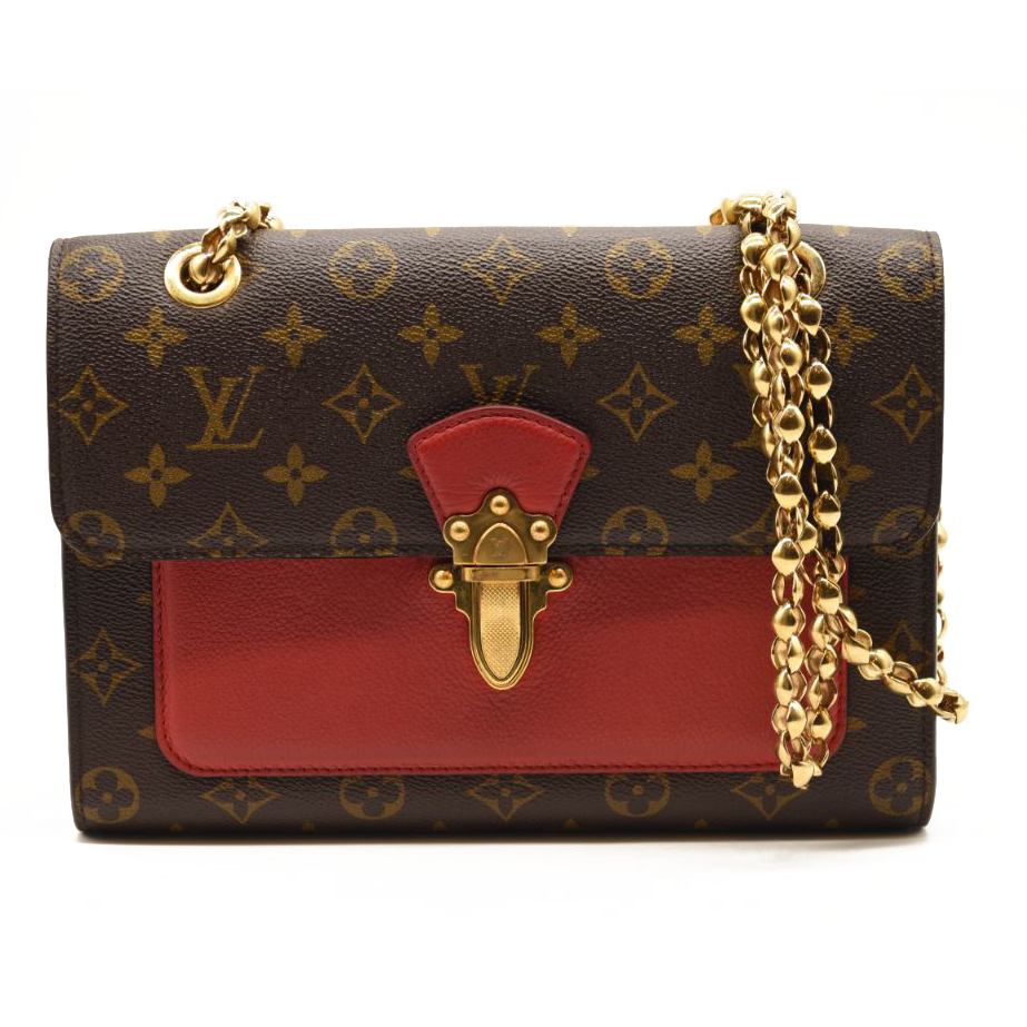 Louis Vuitton Monogram Victoire Cherry Chain Shoulder Bag Red