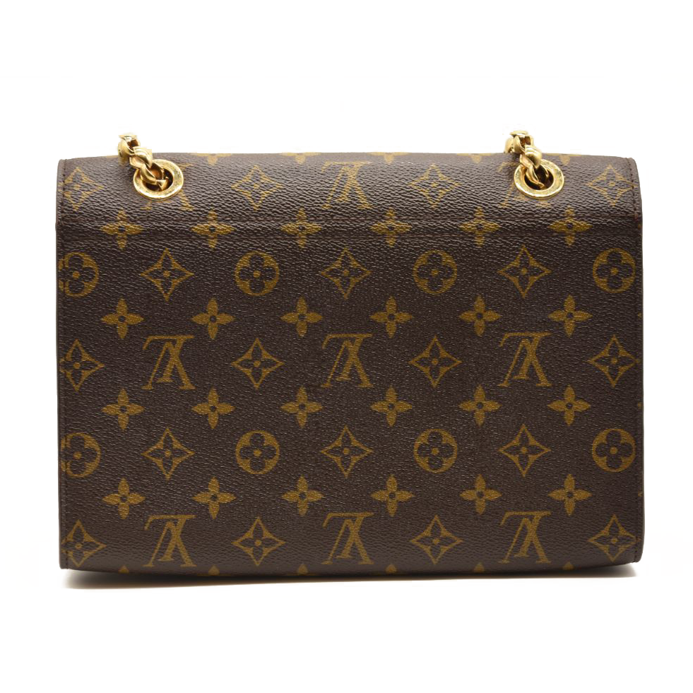 Louis Vuitton Monogram Victoire Cherry Chain Shoulder Bag Red Brown Gold