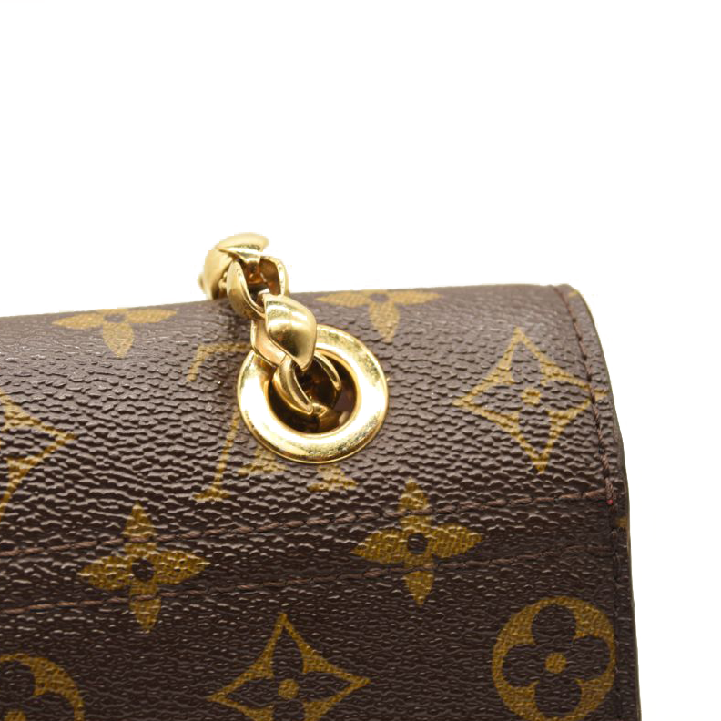 Louis Vuitton Monogram Victoire Cherry Chain Shoulder Bag Red Brown Gold