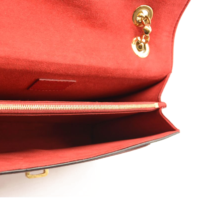 Louis Vuitton Monogram Victoire Cherry Chain Shoulder Bag Red Brown Gold
