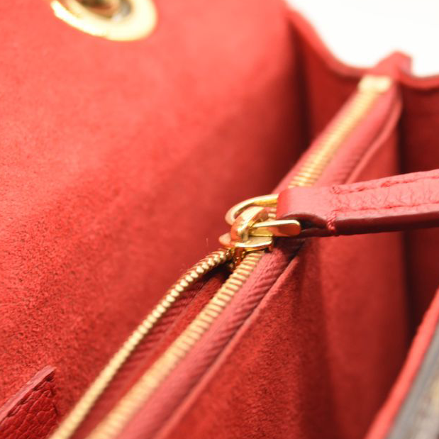 Louis Vuitton Monogram Victoire Cherry Chain Shoulder Bag Red Brown Gold