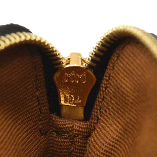 Celine Triomphe Canvas Coin and Card Pouch Black