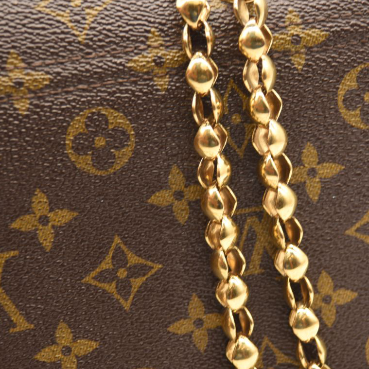 Louis Vuitton Monogram Victoire Cherry Chain Shoulder Bag Red Brown Gold