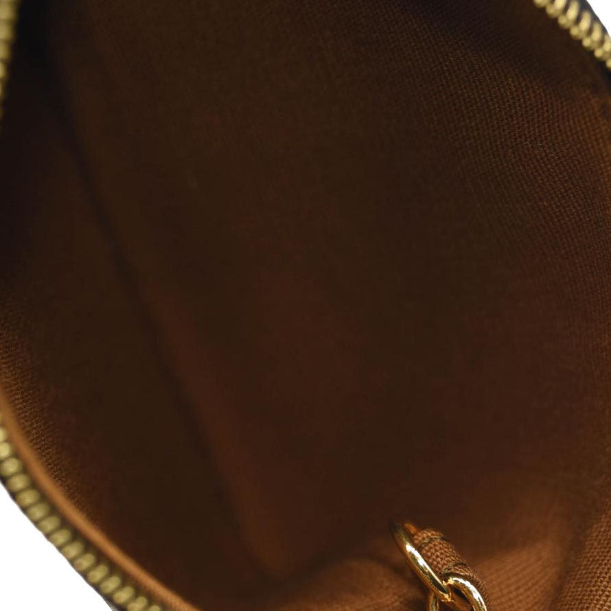 Celine Triomphe Canvas Coin and Card Pouch Black