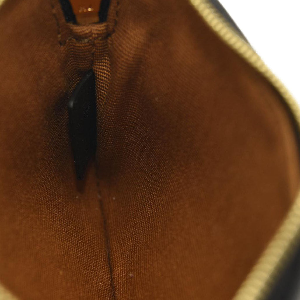 Celine Triomphe Canvas Coin and Card Pouch Black