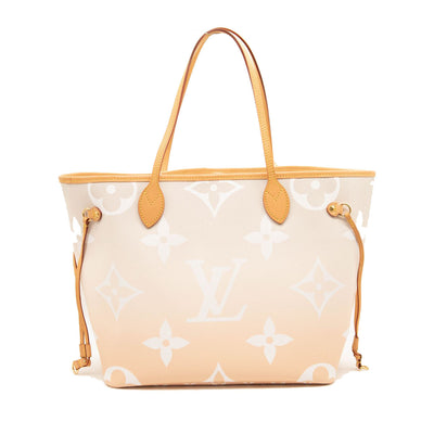 LOUIS VUITTON BY THE POOL NEVERFULL MM BRUME REMOVABLE POUCH GIANT MONOGRAM  BAG