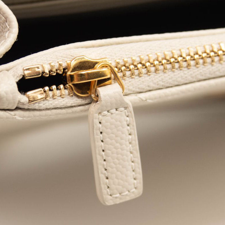 NEW SAINT LAURENT Grain De Poudre Matelasse Chevron Cassandre Envelope Chain Wallet Nude Powder