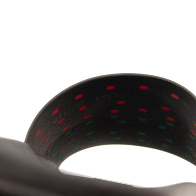 NEW GUCCI Rubber Web Womens Interlocking G Slide Sandals 36 Black Green Red